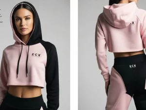 ECX UC SET women p/b crop top hoodie + sweatpants