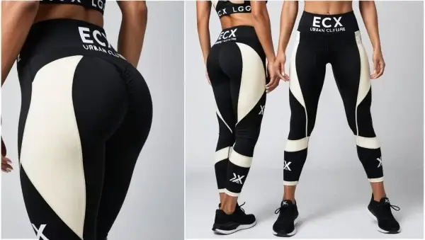 ECX UC women gym leggings b/w